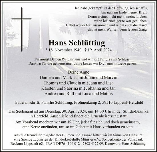 Zur Gedenkseite von Hans