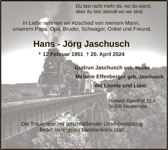 Zur Gedenkseite von Hans-Jörg