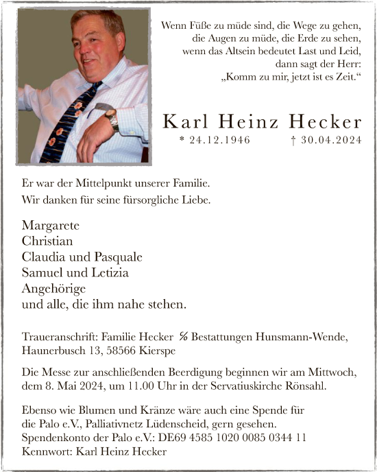 Zur Gedenkseite von Karl Heinz